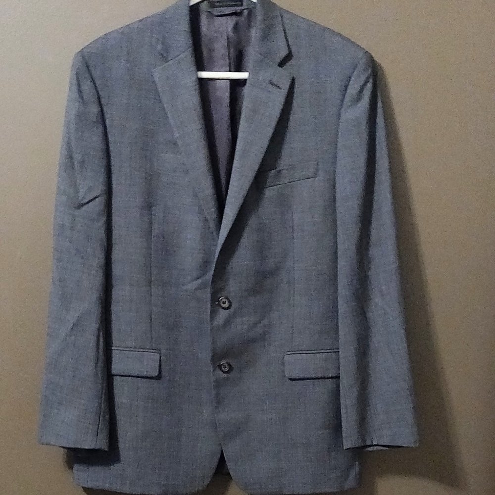 Lauren Ralph Lauren 100% Wool Charcoal Grey Suit Jacket SIZE 42 L